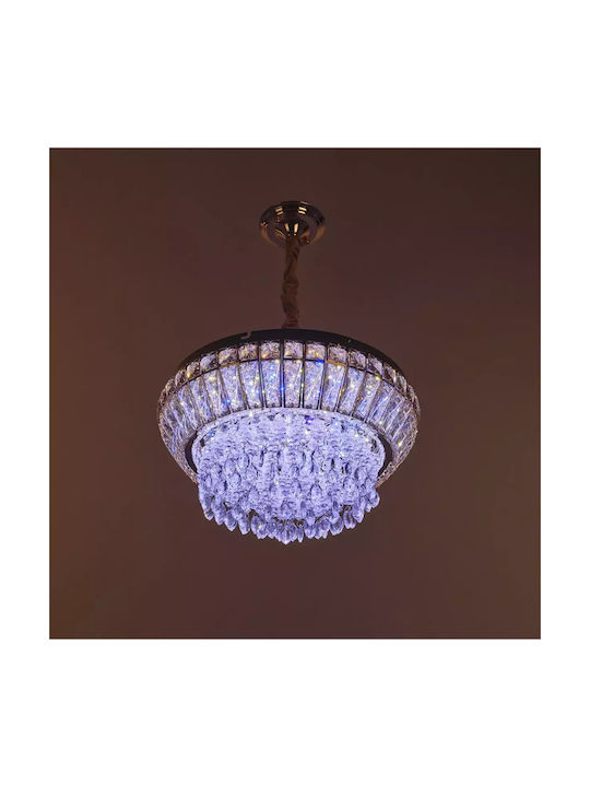 Πολυέλαιος LED Ø45cm με Κρύσταλλα Χρυσός 4262-r45gd-elbulgaria