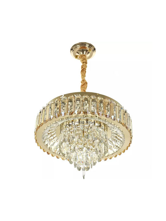 Πολυέλαιος LED με Κρύσταλλα Χρυσός 4263-r45gd-elbulgaria
