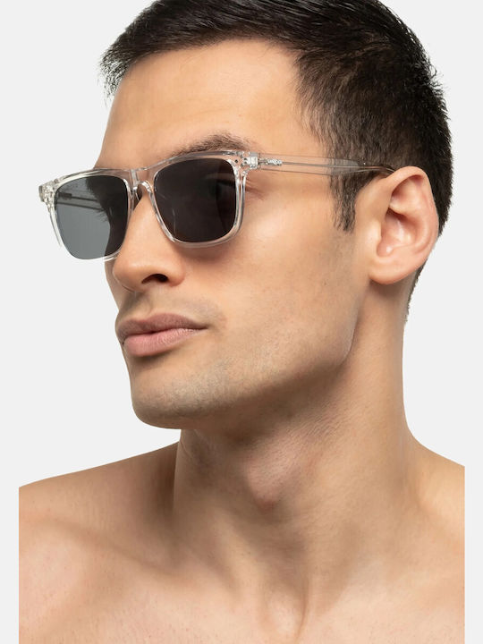 Smooder Unisex Sonnenbrille mit Gray Kunststoff Gestell und Gray Linse AMS02