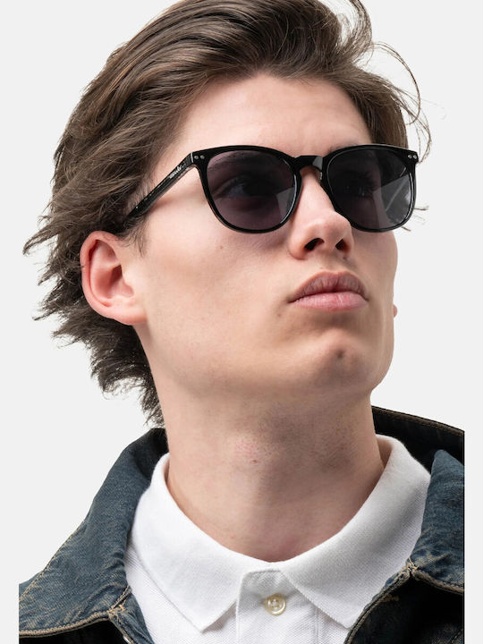 Smooder Unisex Sonnenbrille mit Gray Holz Gestell und Gray Linse X002