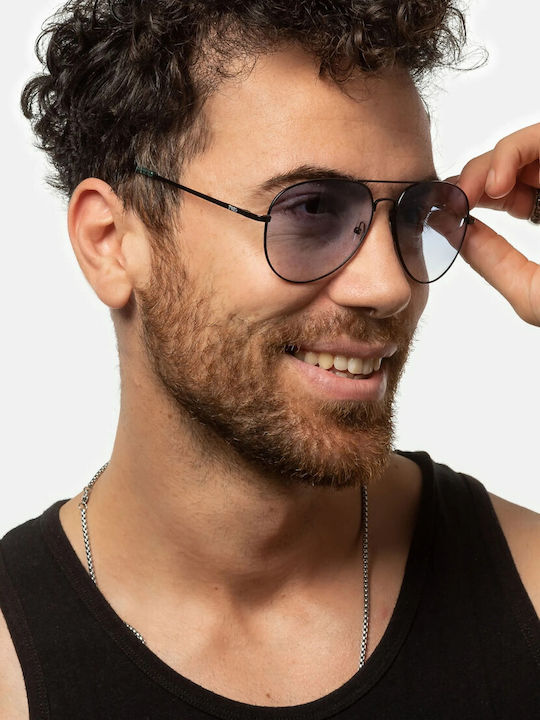 Twig Pennac Unisex Sunglasses with Green Metallic Frame and Green Lens PEN08