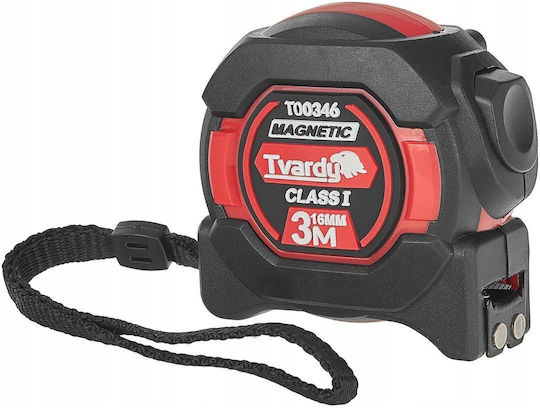 Tvardy Banda de măsurat cu magnet 16mm x 3m