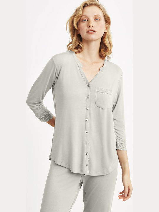 Catherine's Καλοκαιρινό Γυναικείο Σετ Πιτζάμας Light Green