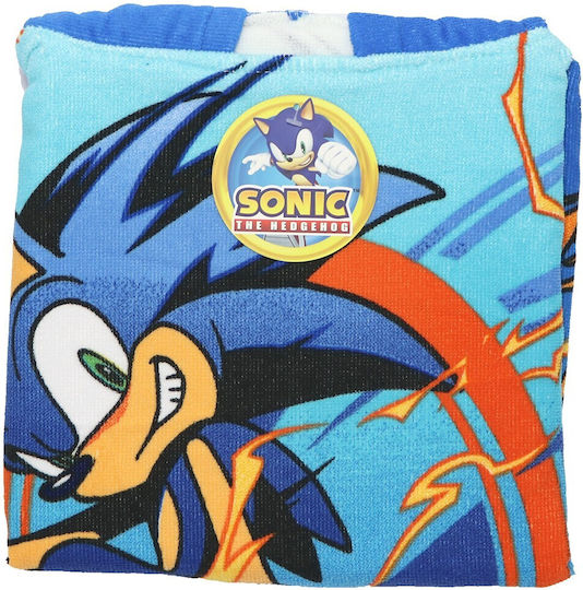 Sonic Kinder Strandponcho Mikrofaser Schnell Trocknend 55x110cm Ye18286 Blau