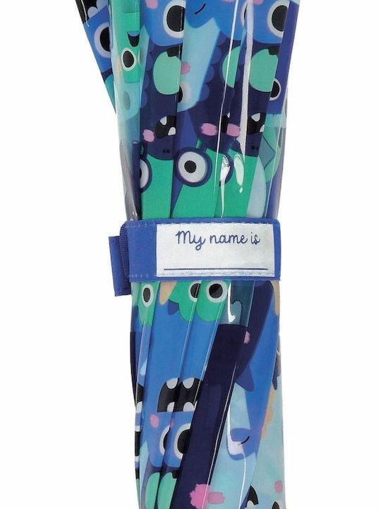 Legami Milano Kids Curved Handle Umbrella with Diameter 70cm Transparent