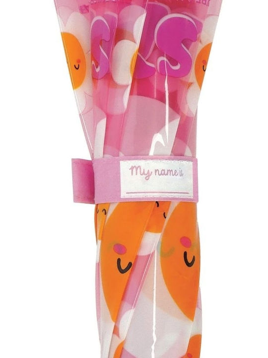 Legami Milano Kids Curved Handle Umbrella with Diameter 70cm Transparent