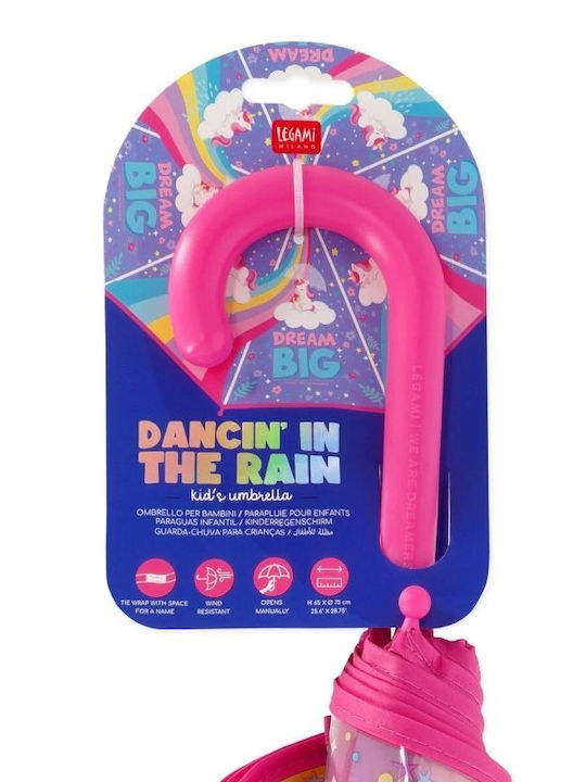 Unicorn Kids Curved Handle Umbrella with Diameter 70cm Transparent