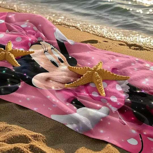 Minnie Beach Towel Fuchsia