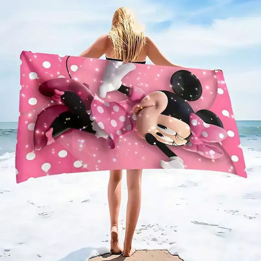 Minnie Beach Towel Fuchsia