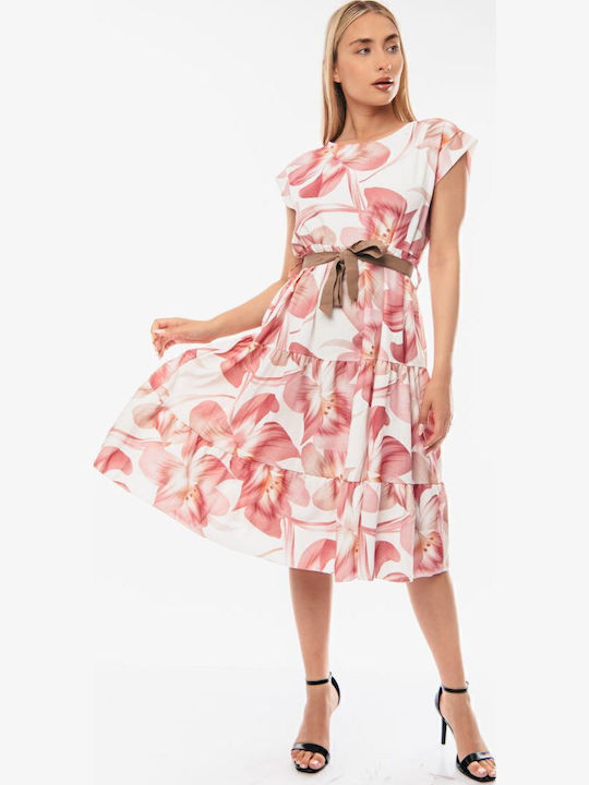 Midi Dress for Wedding / Baptism Pink