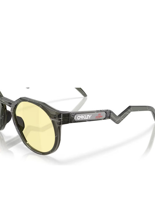 Oakley Hstn Sunglasses Gray with Acetate Frame & Yellow Lens