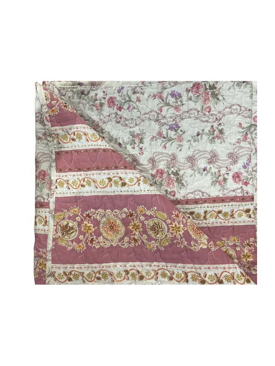 Quilt Coverlet Single Pink 160x240cm