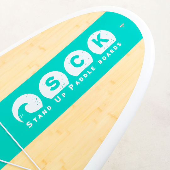 SCK Bamboo Silica 10'6'' Bamboo SUP Board with Length 3.2m Green