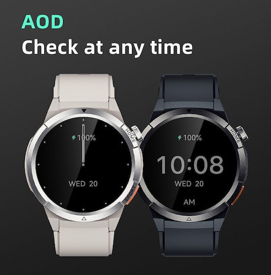 QCY Active GX Watch S12 Aluminium 47mm with Heart Rate Monitor (Gray)