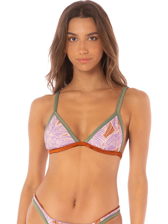 Bikini Set Top & Slip Bottom with Adjustable Straps Lavender, Green, Terracotta