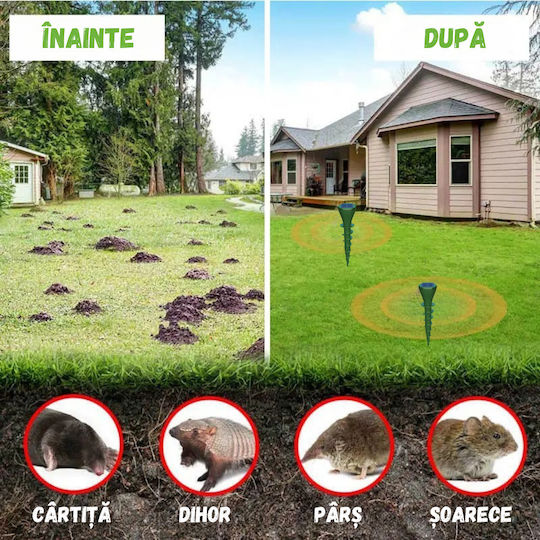 Dispozitiv cu Ultrasunete de Repulsie Șerpi / Rozătoare Solar 200gr 0.245x0.245m