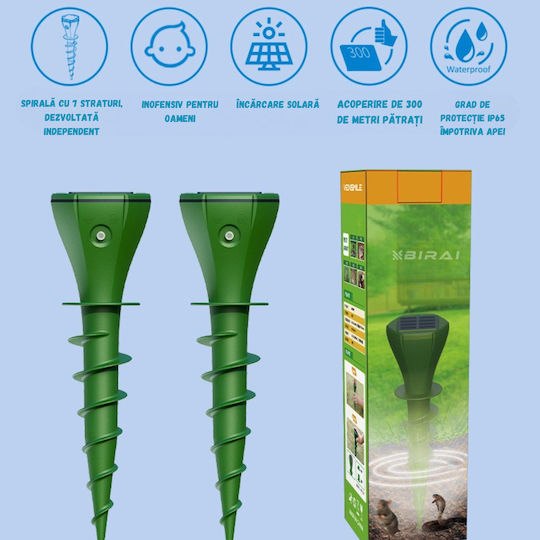 Dispozitiv cu Ultrasunete de Repulsie Șerpi / Rozătoare Solar 200gr 0.245x0.245m