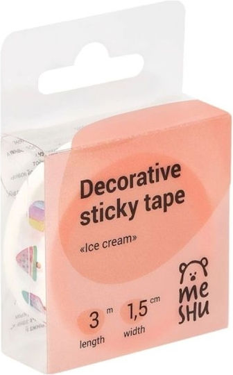 Dekoratives Klebeband Eiscreme 3m/15mm Meshu