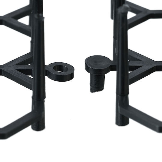 Set 12 Grătare cu Țepi Garduri Pervazuri Grădini Relaxdays Negru Dimensiuni 3 X 49 X 14 Cm