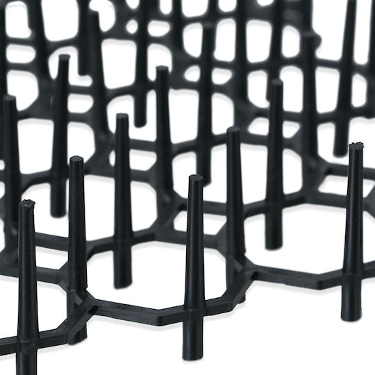 Set 12 Grătare cu Țepi Garduri Pervazuri Grădini Relaxdays Negru Dimensiuni 3 X 49 X 14 Cm