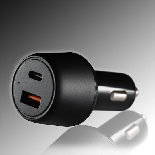 4Smarts Voltroad Ultimate Зарядно за кола 83W Бързо Зареждане с Портове: 1xUSB 1xType-C Черен Цвят