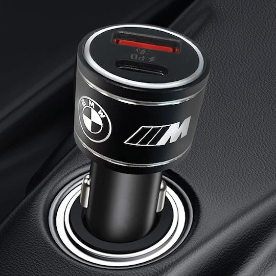 BMW Auto-Ladegerät 20W 5A Schnellladung mit einem Anschluss: 1xUSB Schwarz Farbe