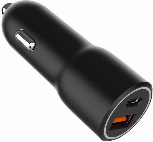 Gembird Автомобилен Зарядно Устройство 38W Бързо Зареждане с Портове 1xUSB-A 1xType-C Черен Цвят