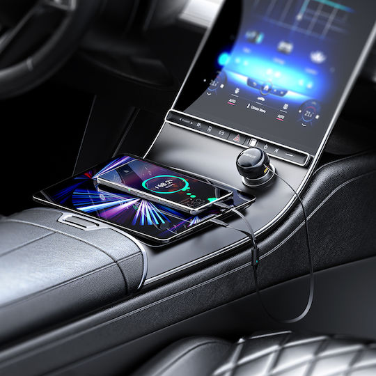 Acefast Автомобилен Заряден Устройство 53W 3A с Портове 1xUSB-A 2xType-C с Type-C Кабел Черен Цвят