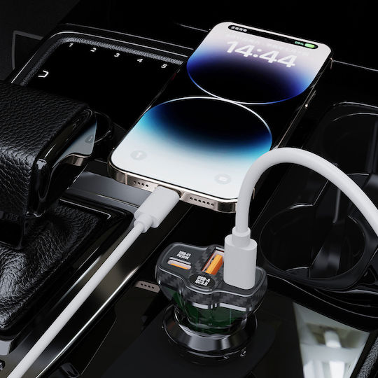 Dudao R78 Handy-Autoladegerät 78W 3.1A mit 2xUSB Schwarz Farbe
