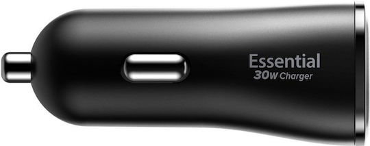 Spigen Ev302 Essential 30w Car Charger Car Charger 30W 3A with Ports: 2xUSB Black Color
