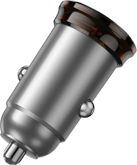 Hoco Auto-Ladegerät 43W 3A Schnellladung mit einem Anschluss: 1xUSB mit Kabel Blitzschlag Gray Farbe