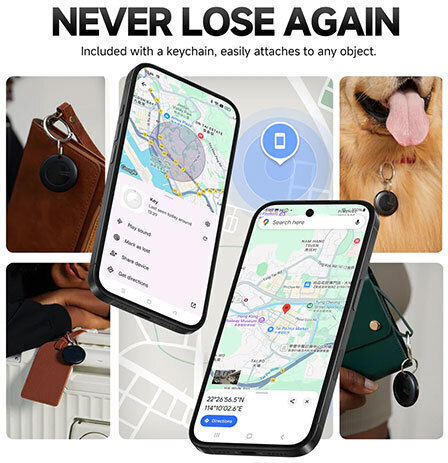 MiLi MiTag Duo Apple Find My & Google Find Hub Λευκό