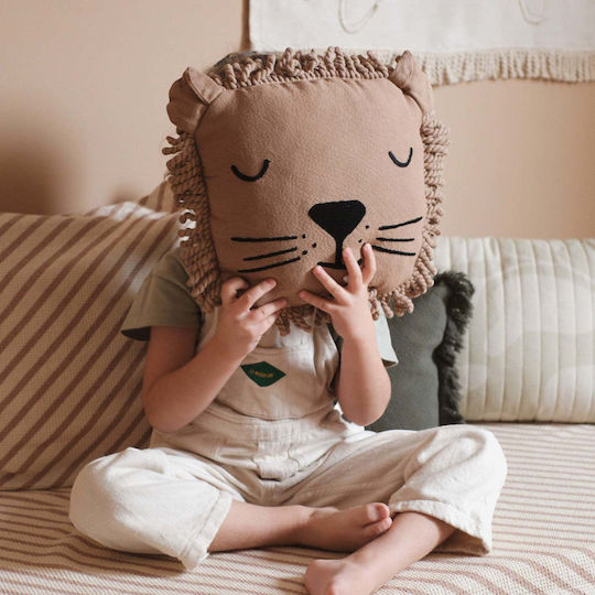 Landscape Cushion Lion Sesame 34x34x10
