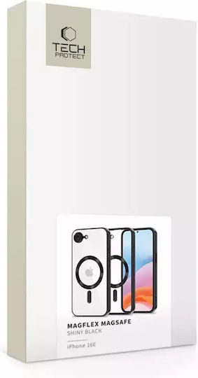 Tech-Protect Magflex Silicone Back Cover Transparent / Black iPhone 17e / 16e