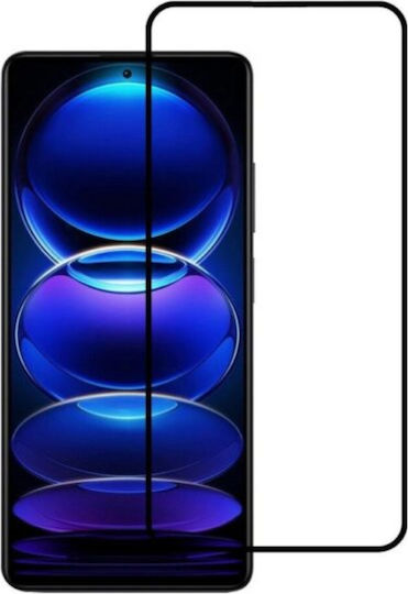 5D Full Face Tempered Glass Negru (Redmi 13C / Poco C65 4G)