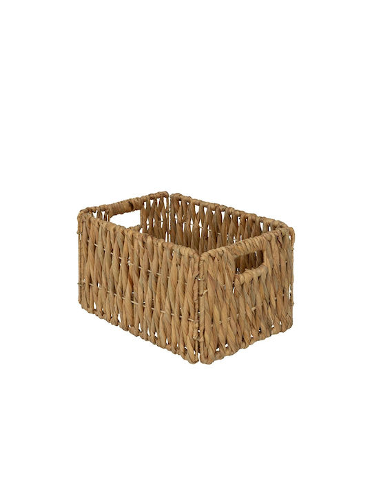 Atmosphera Maura Hycth Decorative Wicker Basket with Handles Beige 34x24x19cm