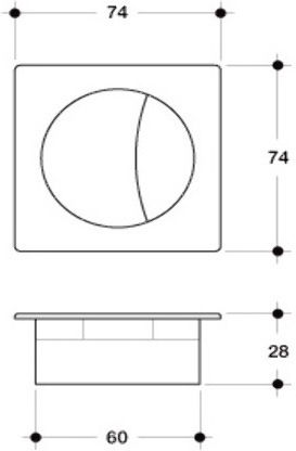 Poliplast Desk Grommet Silver 202-905Q#BLACK 1 Piece