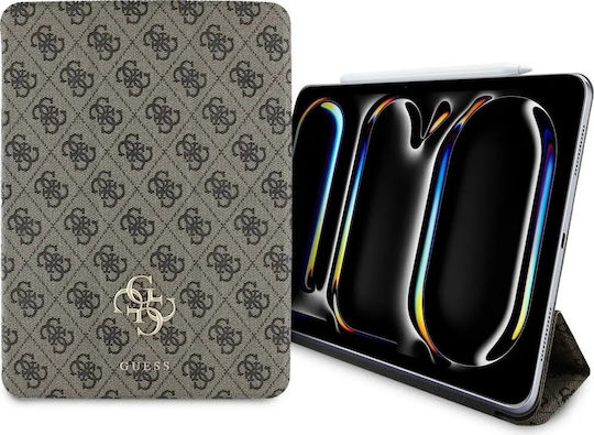 Guess Magnetic 4G Big Logo Флип капак Кафяв (iPad Pro 11" 2024) GUFC11PM24PS4S4SGW