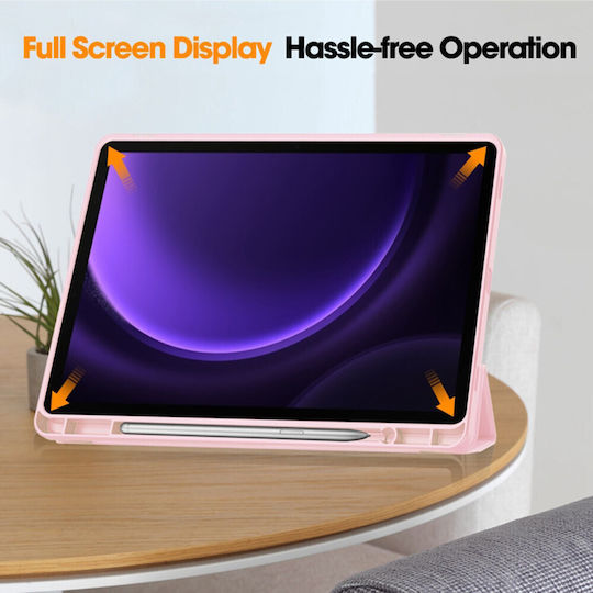 Techsuit Флип Капак Розов Samsung Galaxy Tab S9 FE