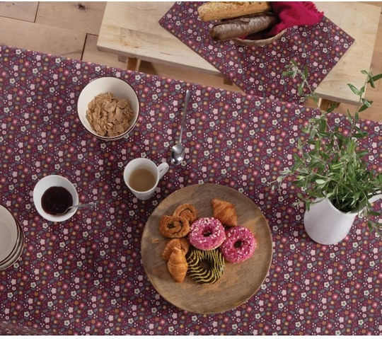 Nef-Nef Homeware Față de masă Din Bumbac Rezistent la pete Livingry fructe de pădure 140x140cm