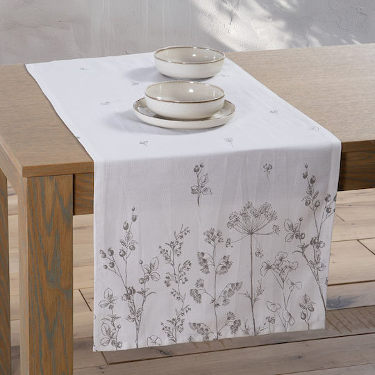 Nef-Nef Homeware Ράνερ Claris Εκρού 45x140εκ.