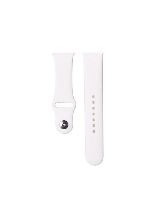 Devia Deluxe Sport Λουράκι Σιλικόνης με Pin Λευκό (Apple Watch 38/40/41mm)