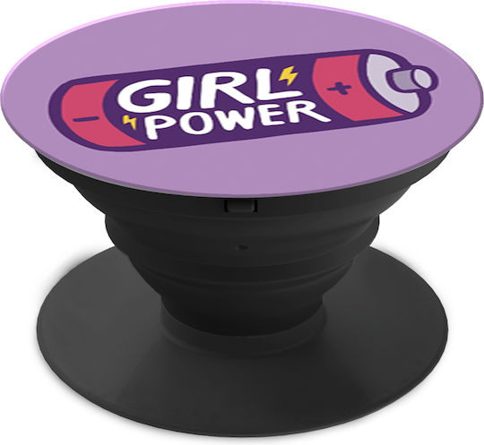 Pop Socket Κινητού Girl Power Μωβ