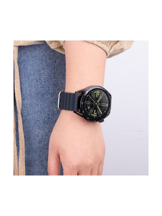 Uhrenarmband Hoco Wh01 Flexible Series für Samsung Huawei Xiaomi Vivo Oppo und 20mm Universal Dunkelblau Silikonband