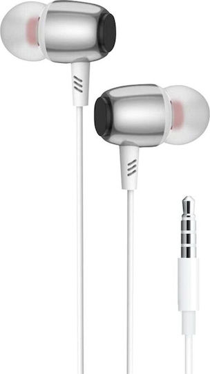 Blue Star M09 In-ear Handsfree Ακουστικά με Βύσμα 3.5mm Λευκό