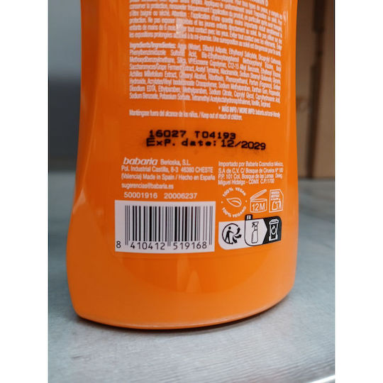 Babaria Vitamin D Cremă Cu Protecție Solară Pentru Corp SPF30 În Spray 200ml
