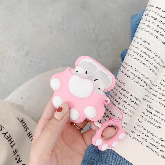 Lykl Cat Paw Husă în culoarea Roz pentru Apple AirPods 1 / AirPods 2