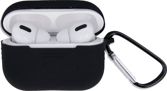 TelForceOne Hook Charging Box Θήκη Σιλικόνης με Γάντζο σε Μαύρο χρώμα για Apple AirPods Pro