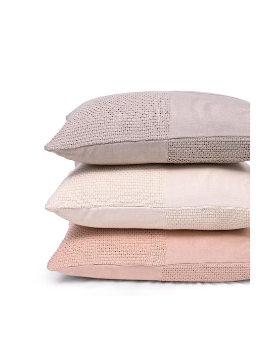 Liolios Home Μαξιλάρι Καναπέ Kelly από 100% Βαμβάκι Peach 50x50εκ.