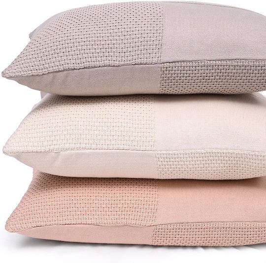 Liolios Home Sofa-Kissen Kelly Aus 100% Baumwolle Pfirsich 50x50cm
